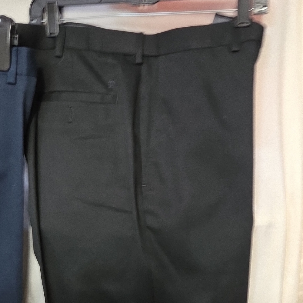 3 Pair Haggar dress pants. Available in charcoal, navy, and black. 36x29 - Picture 8 of 13